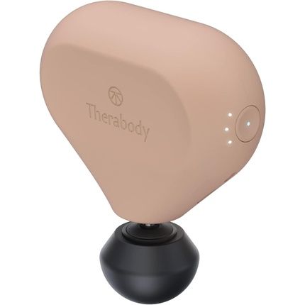 Theragun Mini 2.0 Electric Hand Massage Gun Compact Deep Tissue Treatment For On-The-Go Portable Percussive Massager With Quietforce Technology + 3 Foam Attachments Desert Rose 2.0