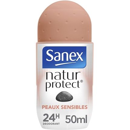 Sanex Natur Protect Sensitive Skin Roll-On Deodorant With Alum Stone For Men And Women 50Ml