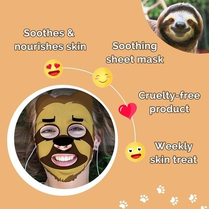 7Th Heaven Sloth Face Sheet Mask With Lotus Blossom And Blueberry To Soothe And Nourish Skin - Image 3