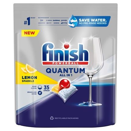 Quantum All In 1 Dishwasher Capsules Lemon 35 Pieces