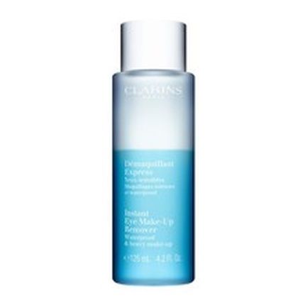 Clarins Instant Eye Makeup Remover 125Ml Twophase Eye Makeup Remover With Alpine Golden Gentian & Cornflower Extracts