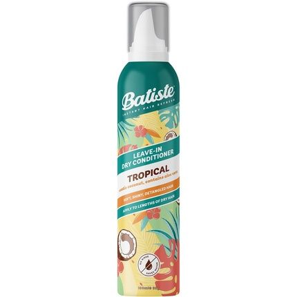 Batiste Dry Leave In Conditioner Tropical 100Ml Hair Foam Exotic Coconut Fragrance With Aloe Vera