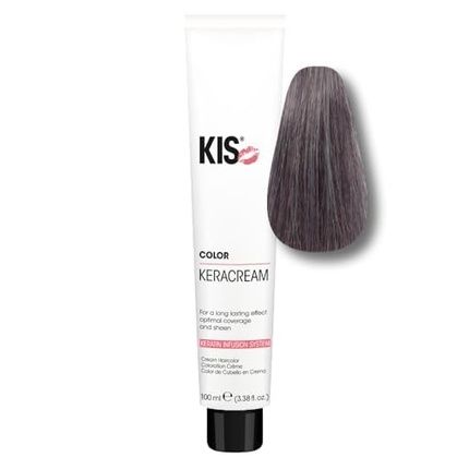 Kis Keracream Color Permanent Hair Color Cream 100Ml Graphite High Coverage Intensive Hair Color Keratin Infusion Animal-Friendly & Sustainable