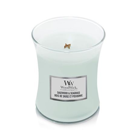 Woodwick Sagewood & Seagrass Scented Candle Vase 275 G