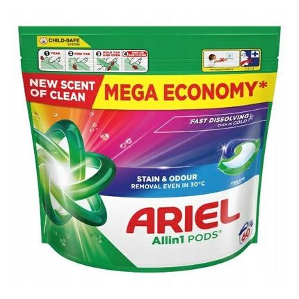 Procter & Gamble Ariel Allin1 Color Capsules 60 Count