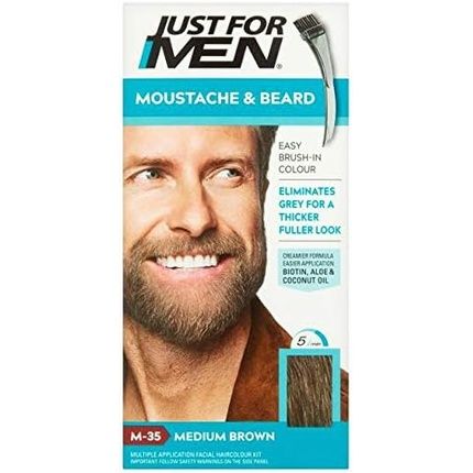 Just For Men Brushin Color Gel Mustache & Beard Medium Brown M30 - Image 3