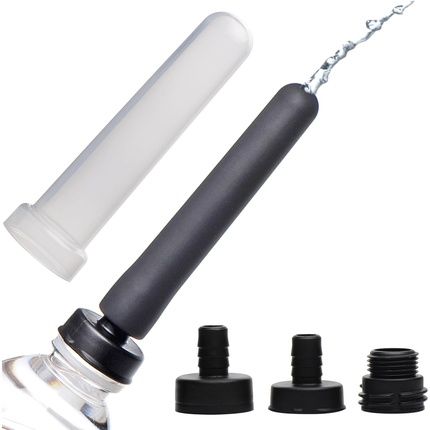 Xr Brands Travel Enema Water Bottle Adapter Set Black 5 Piece