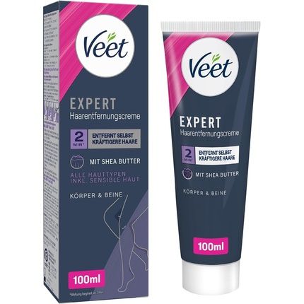 Veet Expert Hair Removal Cream For Body & Legs - Suitable For All Skin Types, Including Sensitive Skin - 100Ml