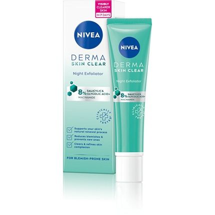 Nivea Derma Skin Clear Night Exfoliator 40 Ml