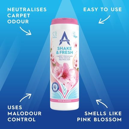 Astonish Shake & Fresh Carpet Freshener Pink Blossom 350G - Image 3