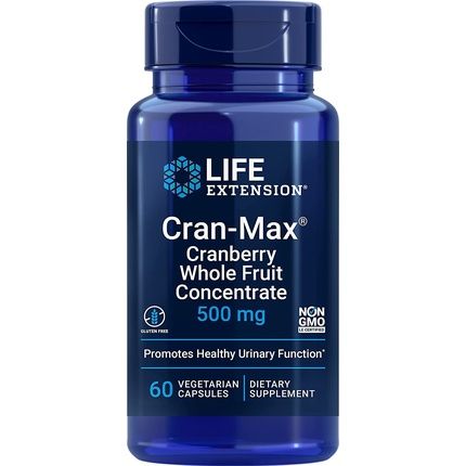 Life Extension Cran-Max Cranberry Whole Fruit Concentrate 60 Vcaps 500Mg