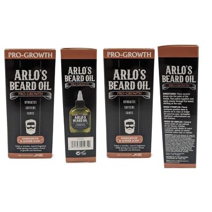 Arlo'S Pro Growth Beard Oil Sandalwood Leather Scent 2.5 Oz