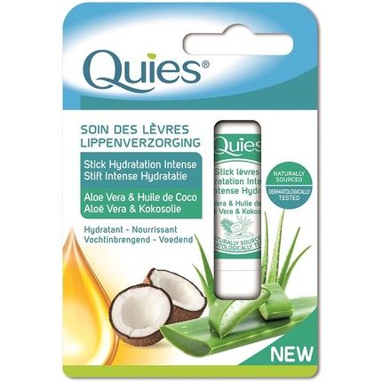 Quies Lips Care Intense Moisturizing Stick With Aloe Vera & Coconut Oil 4.5G