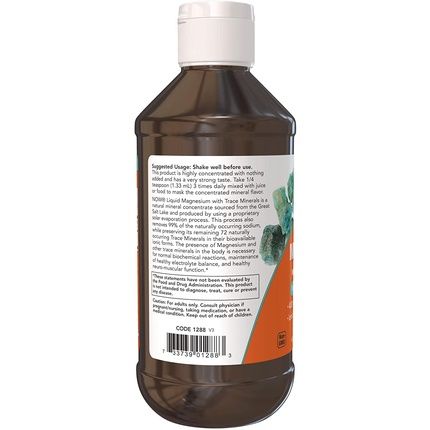Now Liquid Magnesium With Trace Mineral Nervous System Support 8Oz - Image 3