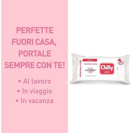 Chilly Bike Wipes Intimate Hygiene Wipes 100% Biodegradable Fabric Ph 3.5 Clinically Tested - Pack Of 12
