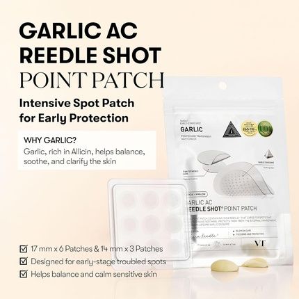 Vt Cosmetics Garlic Ac Reedle Shot Point Patch For Early Stage