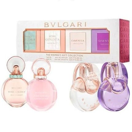 Bulgari Coffret Set: Rose Goldea Blossom Delight Eau De Parfum + Eau De Toilette + Omnia Crystalline Eau De Toilette + Omnia Amethyste Eau De Toilette - 4 X 5Ml