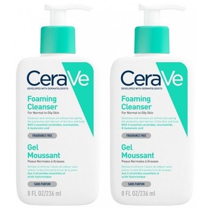 Cerave Foam Gel Set 2 X 236Ml - Pack Of 2