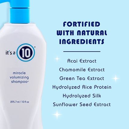 It'S A 10 Miracle Moisture Shampoo 285Ml Color Protection Moisturizing Shine With Aloe Ginger Pomegranate And Tea - Unisex Non-Professional - Image 3