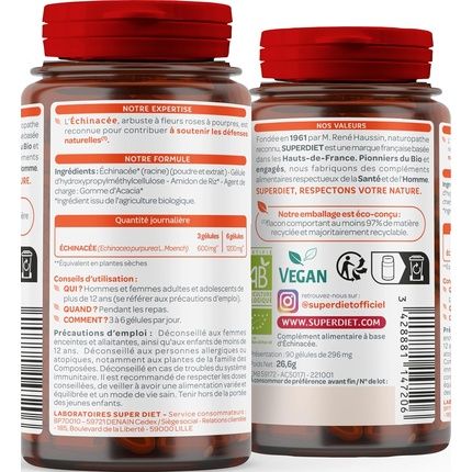 Super Diet Organic Echinacea Capsules