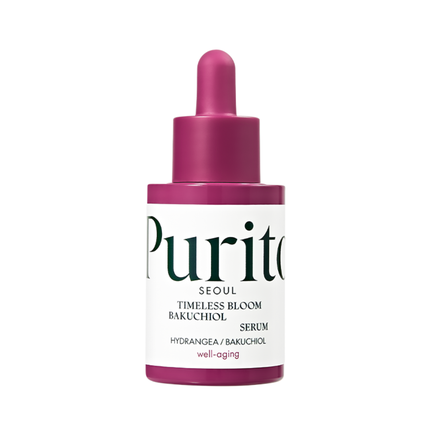 Purito Bakuchiol Timeless Bloom Revitalizing Serum 30Ml 1.01 Fl. Oz. Vegan And Cruelty-Free Korean Skin Care