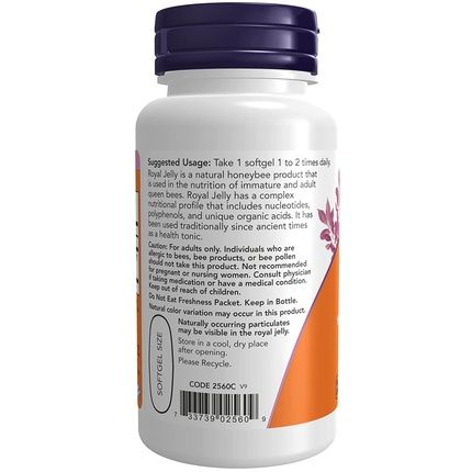 Now Foods Royal Jelly 1000Mg 60 Softgels - Image 3