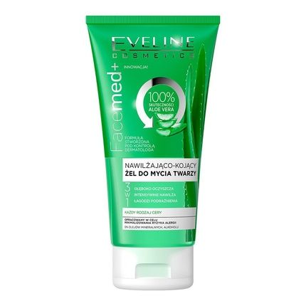Eveline Facemed+ Moisturizing And Soothing Face Wash Gel With Aloe Vera For All Skin Types 150Ml