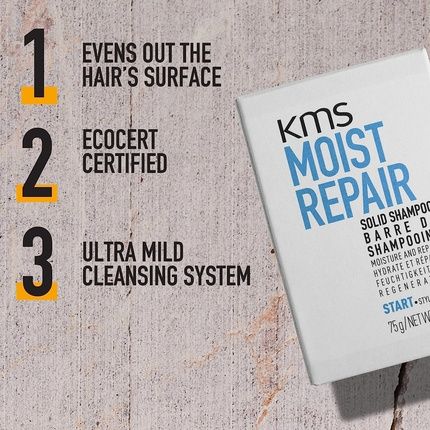 Kms Headremedy Solid Sensitive Shampoo Bar For All Hair Types 75G Moistrepair - Image 3