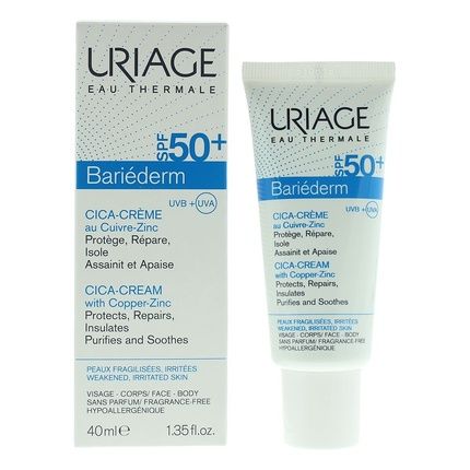 Uriage Bariderm Cica Cream Spf50 40Ml Unisex