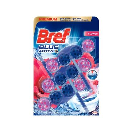 Bref Blue Active Block Toilet Flower 3X50G