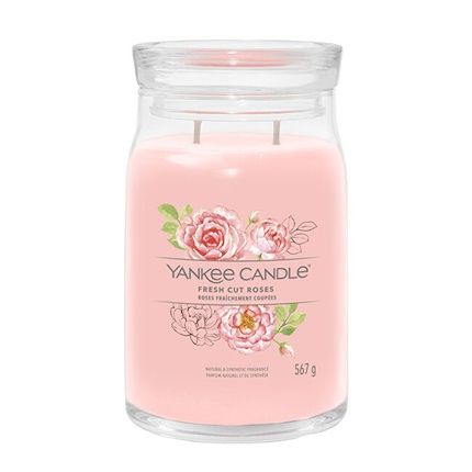 Yankee Candle Fresh Cut Roses Signature Candle Large Aromatic Candle 567 G