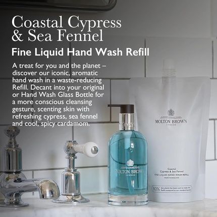 Molton Brown Coastal Cypress & Sea Fennel Fine Liquid Hand Wash Refill 400Ml - Image 3