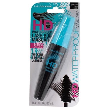 L.A. Colors Hd Waterproof Very Black Waterproof Eyelash Mascara