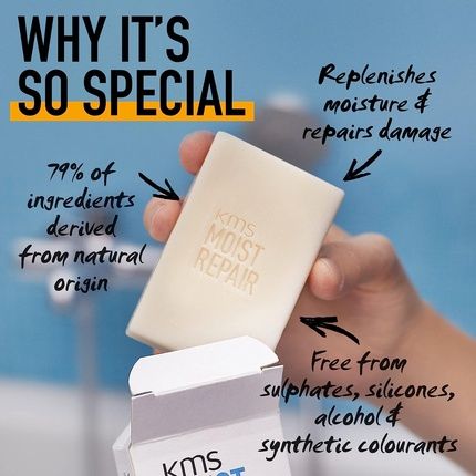 Kms Headremedy Solid Sensitive Shampoo Bar For All Hair Types 75G Moistrepair