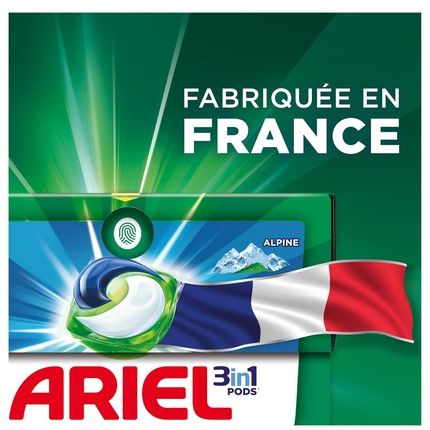 Ariel 3In1 Pods Liquid Laundry Detergent 65 Washes - Alpine Dissolving