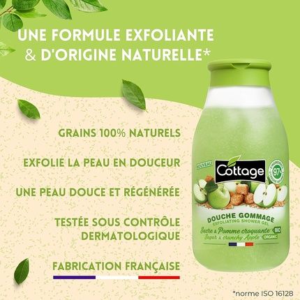 Cottage Shower Scrub Sugar & Organic Crunchy Apple 270Ml - Image 3