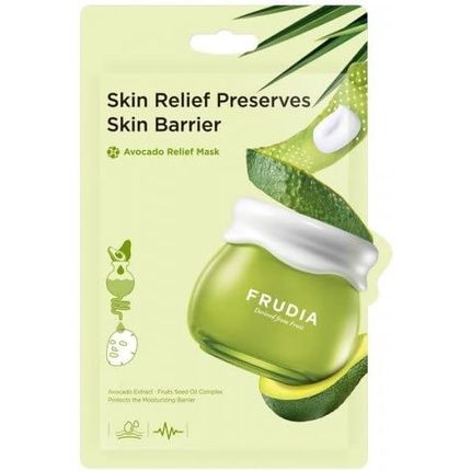 Frudia Soothing Avocado Relief Face Mask Fast Relief Line For Sensitive Skin Recovers Skin Vitality Moisturizes And Protects Skin