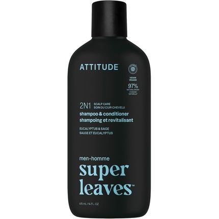 Attitude Men'S 2-In-1 Shampoo And Conditioner Scalp Care For Build-Up And Oily Hair