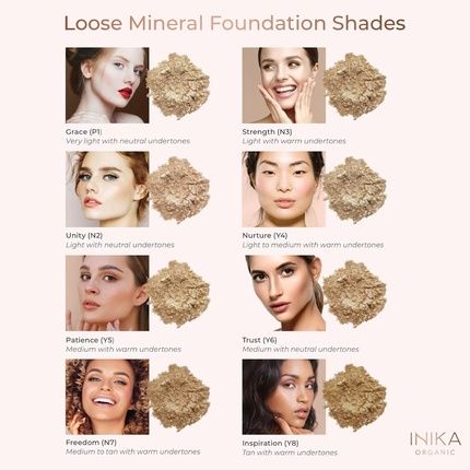 Inika Organic Mineral Powder Foundation With Spf 25 Vegan Makeup Buildable Coverage Flawless Radiance & Glow Blemish Coverage Cruelty Free Sustainable Packaging Unity 8G 0.28 Ounce - Image 3