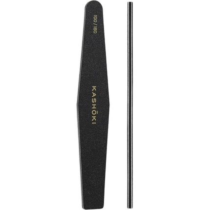 T4B Kashoki Diamond Double-Sided Trapezoid Nail File With Natural Finish