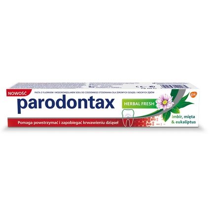 Parodontax Herbal Fresh Toothpaste For Gum Bleeding Ginger & Mint & Eucalyptus 75Ml