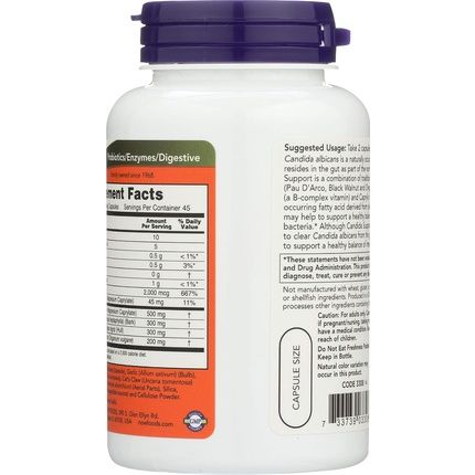 Now Candida Support 90 Veg Capsules