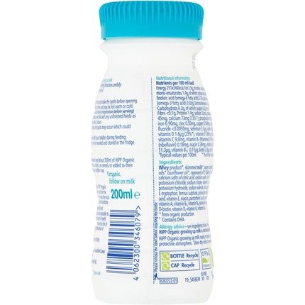 Hipp Organic 3 Growing Up Toddler Milk Formula Ready To Feed Liquid 200Ml Pack