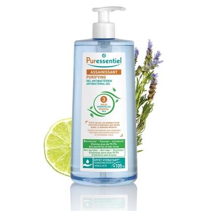 Puressentiel Antibacterial Gel 975Ml Anti-Bacterial Anti-Viral Softening With Aloe Vera Bioalcohol Tea Tree Lemon And Lavandin