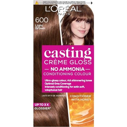L'Oreal Paris Casting Creme Gloss Semi-Permanent Hair Dye Brown 600 Gloss Light 1 Count