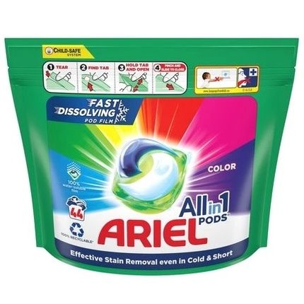 Ariel Gel Tablets For Color 44 Pieces - Effective Laundry Detergent