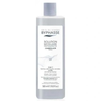 Byphasse Byphasse Micellar Makeup Remover Solution With Activated Charcoal 500Ml