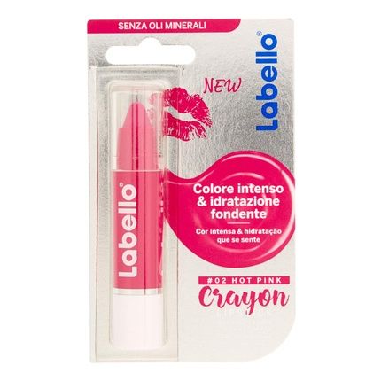 Labello Crayon Lip Balm Color 02 Hot Pink Lipstick