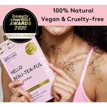 Original Black Tea Body Scrub 100% Natural Exfoliator Polish For Soft Smooth Skin 100G