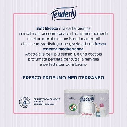 Tenderly Soft Breeze Toilet Paper Soft 12 Oversized Rolls With A Fresh - Image 3